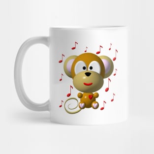 Cute Musical Monkey Mug